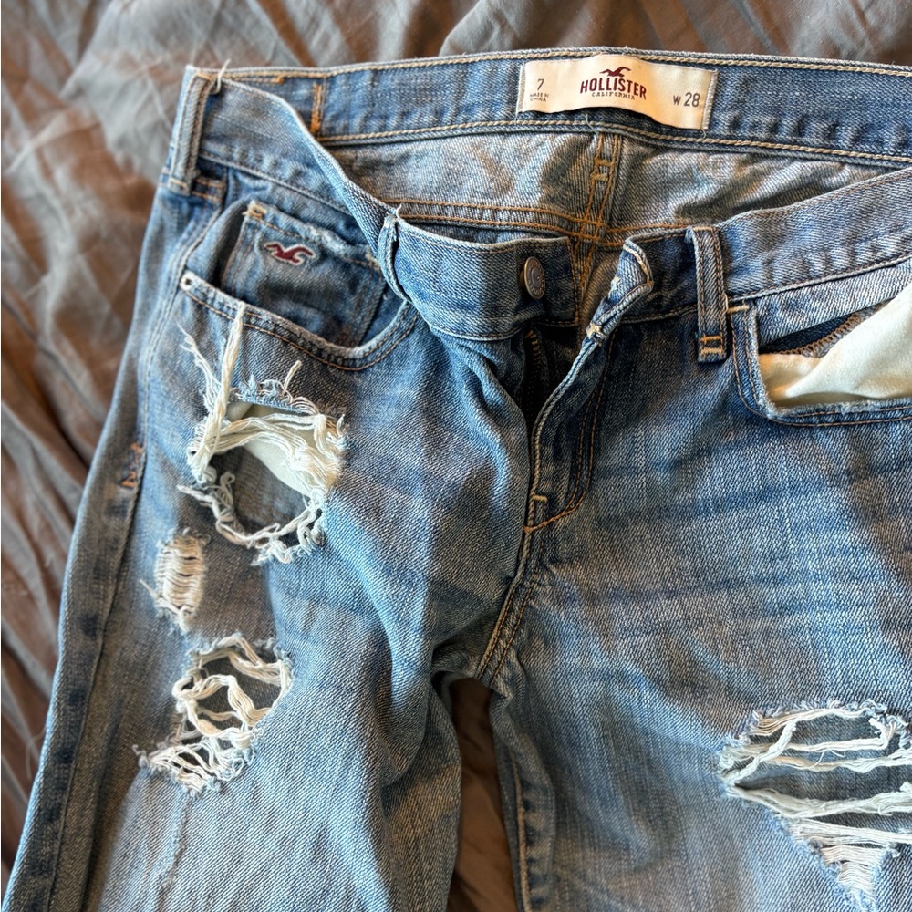 Hollister Medium Blue Ripped Skinny Jeans - Picture 5 of 16
